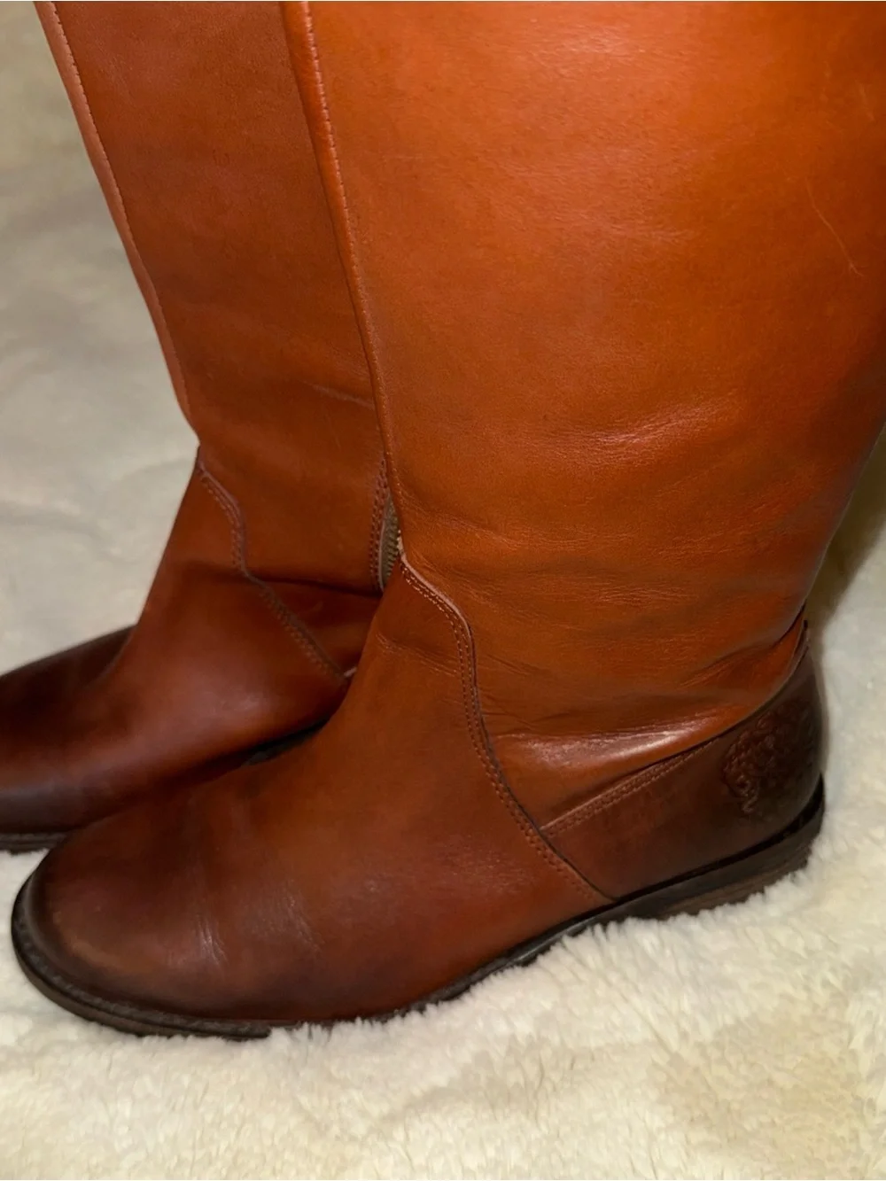 Vince Camuto Cognac Brown Over-the-Knee Riding Boots